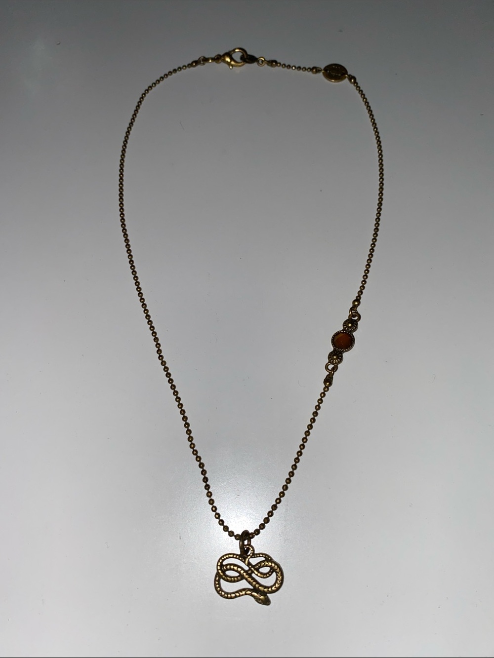 Gold Snake Pendant Necklace - Women Jewelry